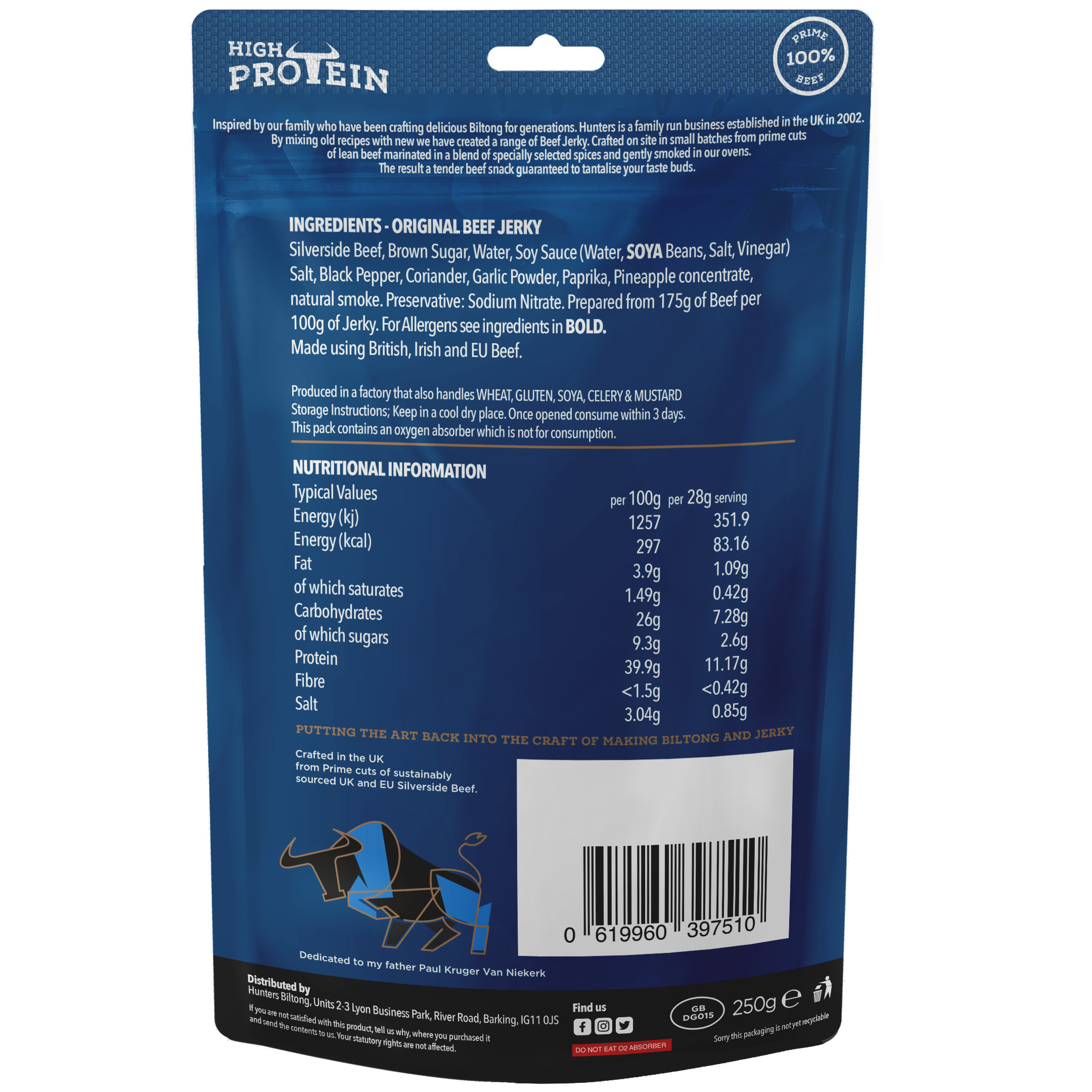 Original Beef Jerky 250g - Image 3
